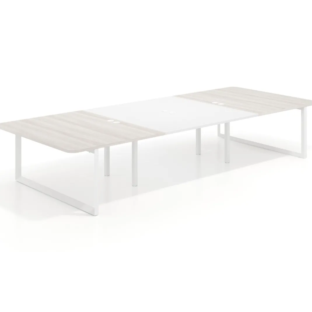 Mesa de cabecera Delta para bench 166 estructura blanca
