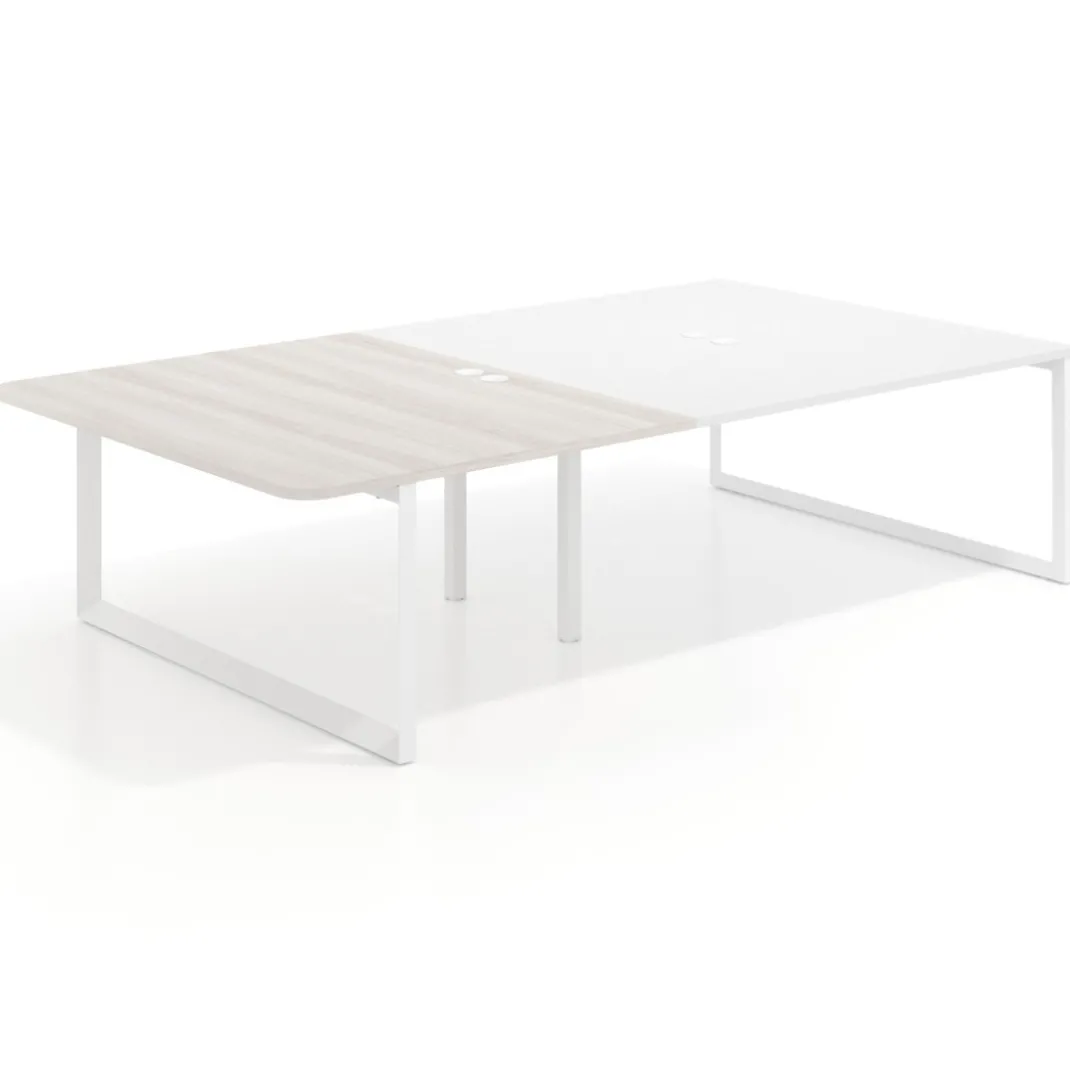Mesa de cabecera Delta para bench 166 estructura blanca