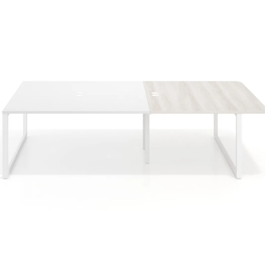 Mesa de cabecera Delta para bench 166 estructura blanca
