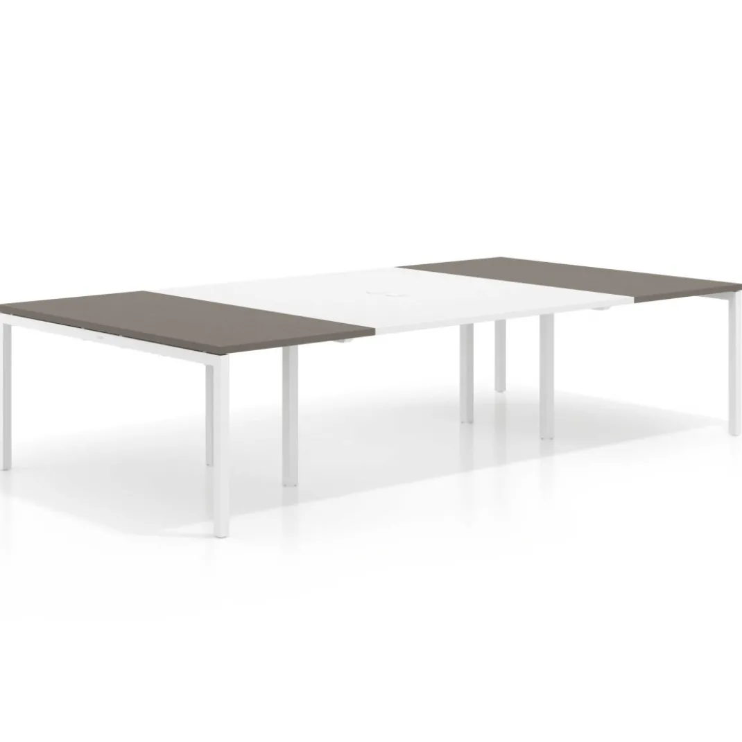Mesa de cabecera kube para bench 166 estructura blanca