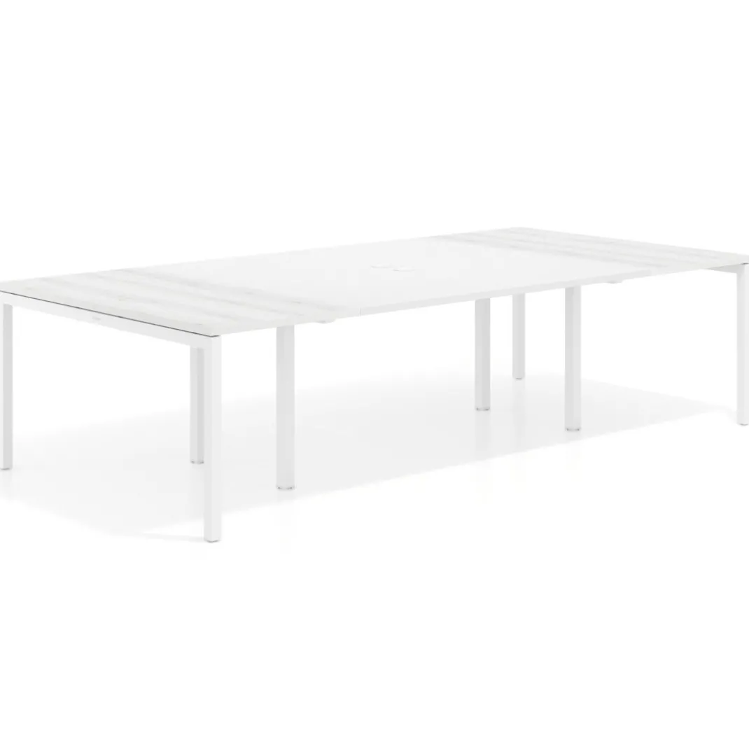 Mesa de cabecera kube para bench 142 estructura blanca
