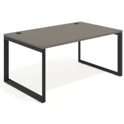 Mesa de despacho ejecutiva Delta fondo 100cm, estructura negra