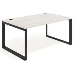 Mesa de despacho ejecutiva Delta fondo 100cm, estructura negra