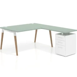 Mesa de dirección con cajones Arki fondo 100cm, frontales de metal