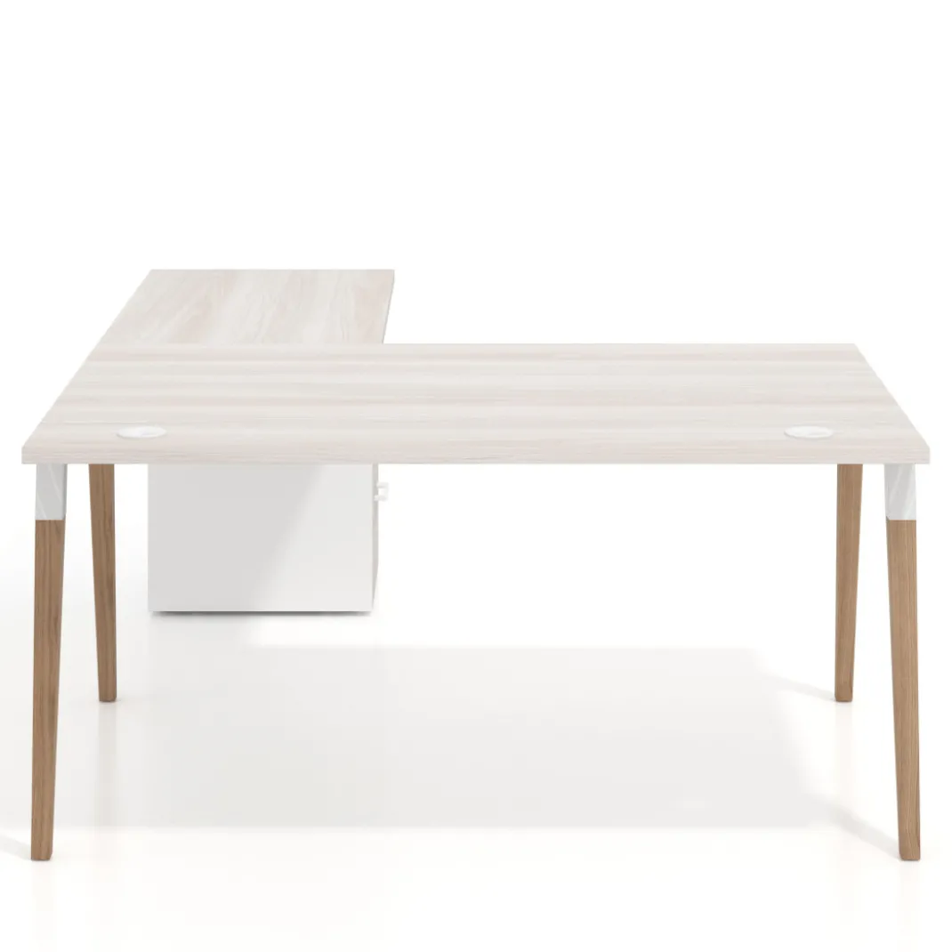 Mesa de dirección con cajones Arki fondo 100cm, frontales de melamina