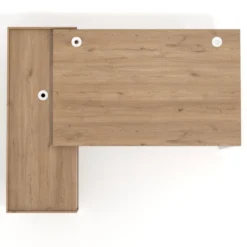 Mesa de dirección con pedestal estantes Kube fondo 100cm estructura blanca