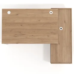 Mesa de dirección con pedestal estantes Kube fondo 100cm estructura blanca