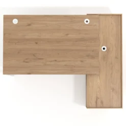 Mesa de dirección con pedestal cajonera Kube fondo 100cm estructura blanca