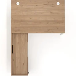 Mesa de dirección en L Kube fondo 100cm con ala+cajones WorkPlus estructura blanco