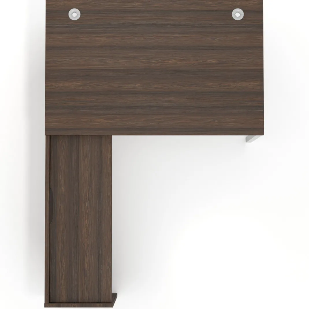 Mesa de dirección en L Kube fondo 100cm con ala WorkPlus estructura aluminio