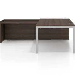 Mesa de dirección en L Kube fondo 100cm con ala WorkPlus estructura aluminio
