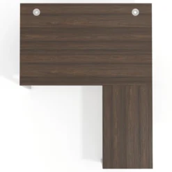 Mesa de dirección en L Kube fondo 100 con ala ancha, estructura aluminio