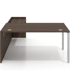 Mesa de dirección en L Kube fondo 100cm con ala WorkPlus estructura aluminio