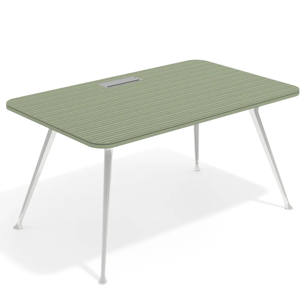 Mesa de dirección Tekno, patas de aluminio inyectado, estructura cromada