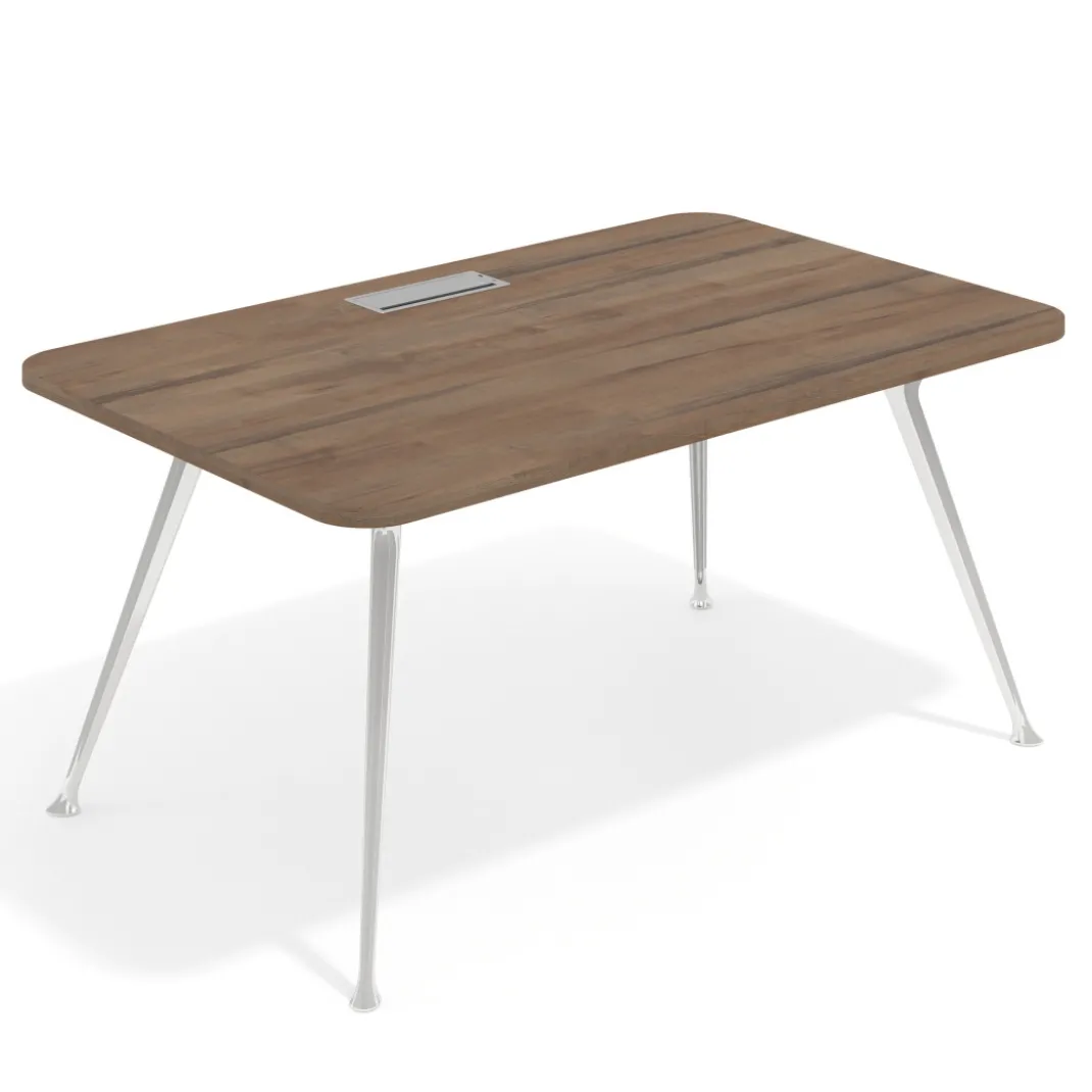 Mesa de dirección Tekno, patas de aluminio inyectado, estructura cromada