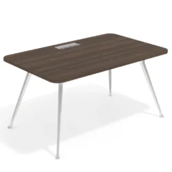 Mesa de dirección Tekno, patas de aluminio inyectado, estructura cromada