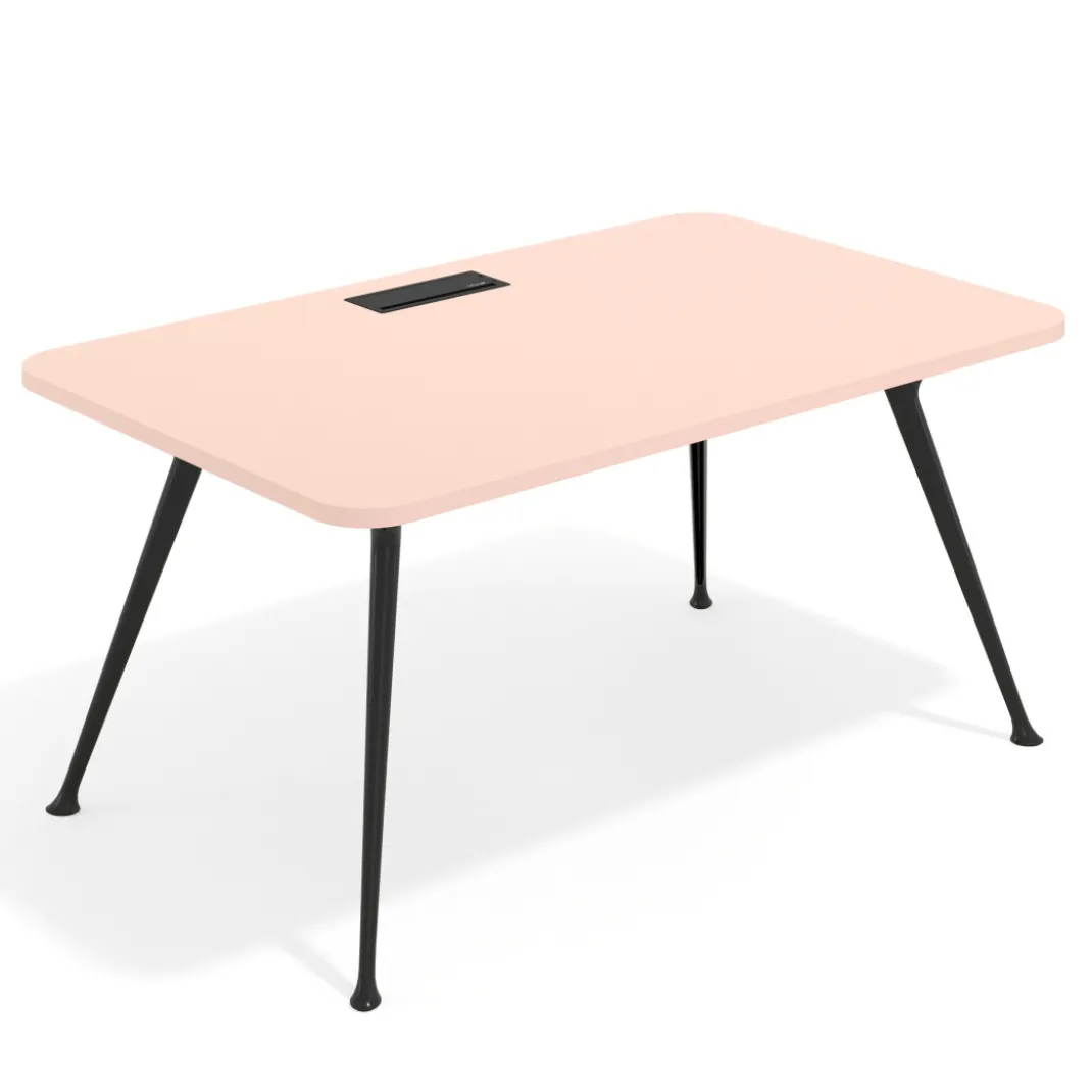 Mesa de dirección Tekno, patas de aluminio inyectado, estructura negra