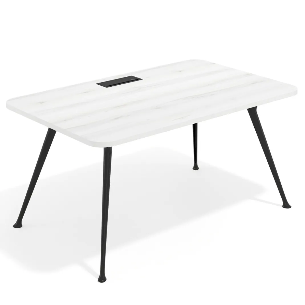 Mesa de dirección Tekno, patas de aluminio inyectado, estructura negra