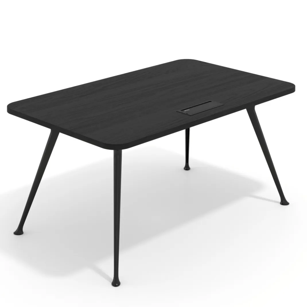 Mesa de dirección Tekno, patas de aluminio inyectado, estructura negra