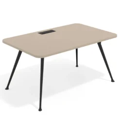 Mesa de dirección Tekno, patas de aluminio inyectado, estructura negra