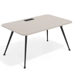 Mesa de dirección Tekno, patas de aluminio inyectado, estructura negra