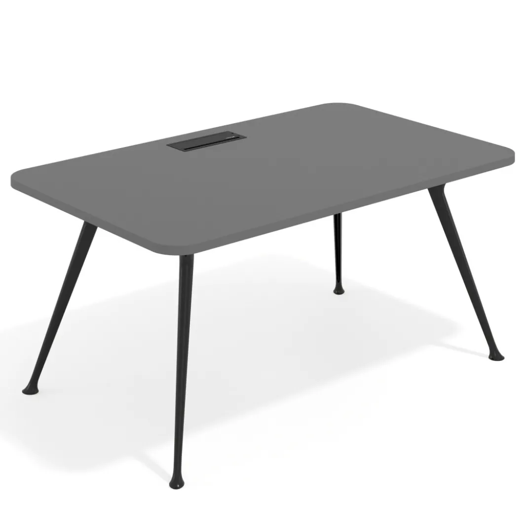 Mesa de dirección Tekno, patas de aluminio inyectado, estructura negra