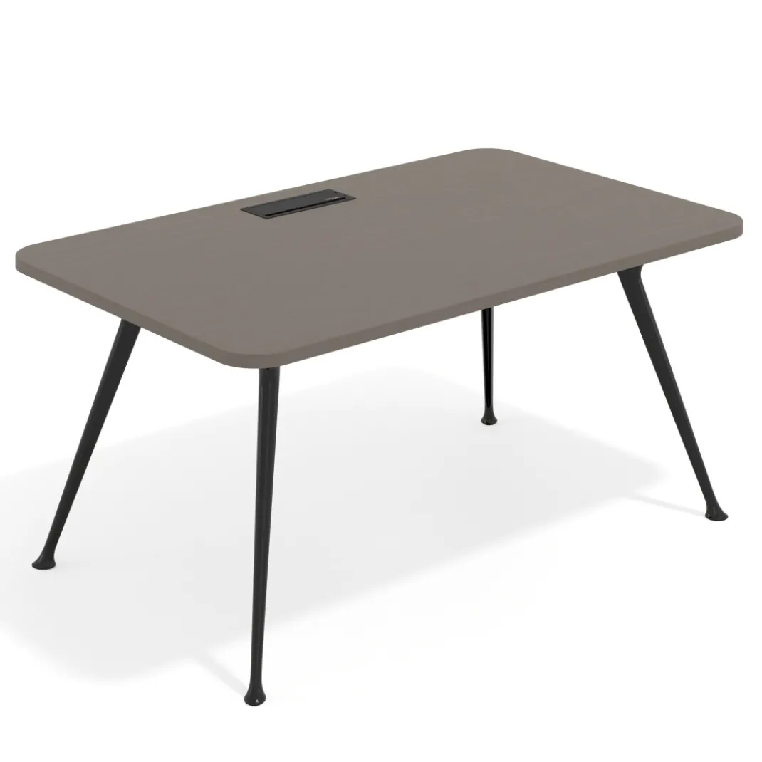 Mesa de dirección Tekno, patas de aluminio inyectado, estructura negra