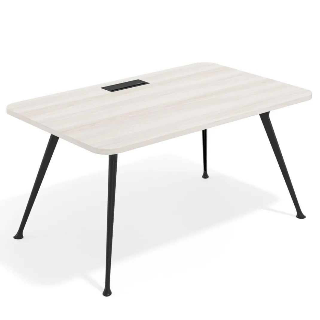 Mesa de dirección Tekno, patas de aluminio inyectado, estructura negra