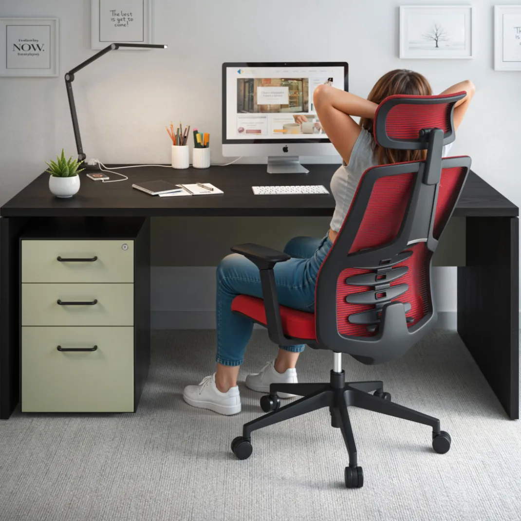Mesa de Dirección Work Plus fondo 100 estructura bocamina