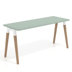Mesa de escritorio Arki, patas de madera maciza, fondo 60cm