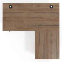 Mesa de Escritorio con cajones, fondo 68cm, estructura negra, ala corta, pedestal melamina