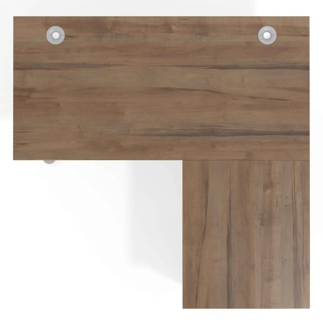 Mesa de Escritorio con cajones, fondo 68cm, estructura aluminio, ala corta, pedestal metálico