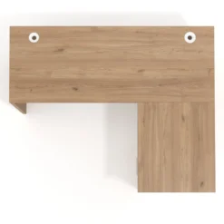 Mesa de Escritorio con cajones en L Work Plus, ala corta, fondo 60, frontales melamina diseño monocolor