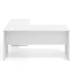Mesa de escritorio con cajones Work fondo 68, frontales metal, estructura monocolor