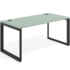 Mesa de escritorio Delta, fondo 80cm, estructura negra