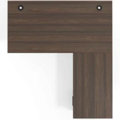 Mesa de Escritorio en L Tdesk, fondo 80cm, estructura negra, pedestal melamina