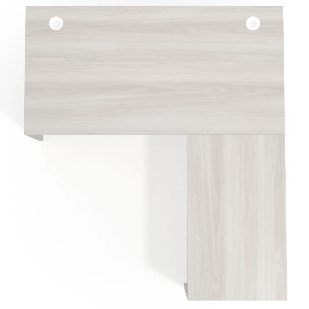 Mesa de escritorio en L Work fondo 80 estructura bicolor