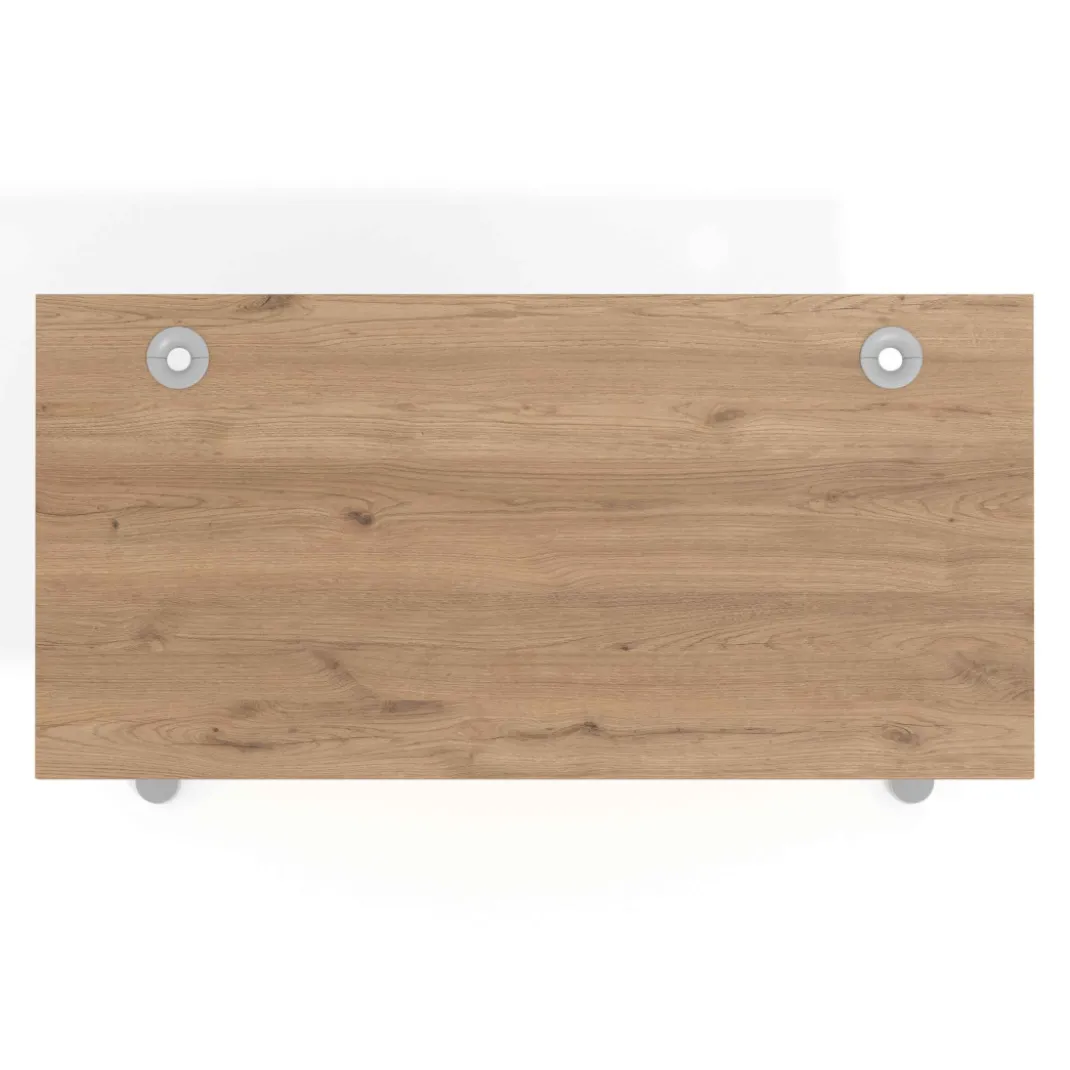 Mesa de Escritorio pata en T, fondo 68cm, estructura aluminio, sobre recto