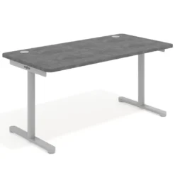Mesa de Escritorio pata en T, fondo 80cm, estructura aluminio, sobre ergonómico