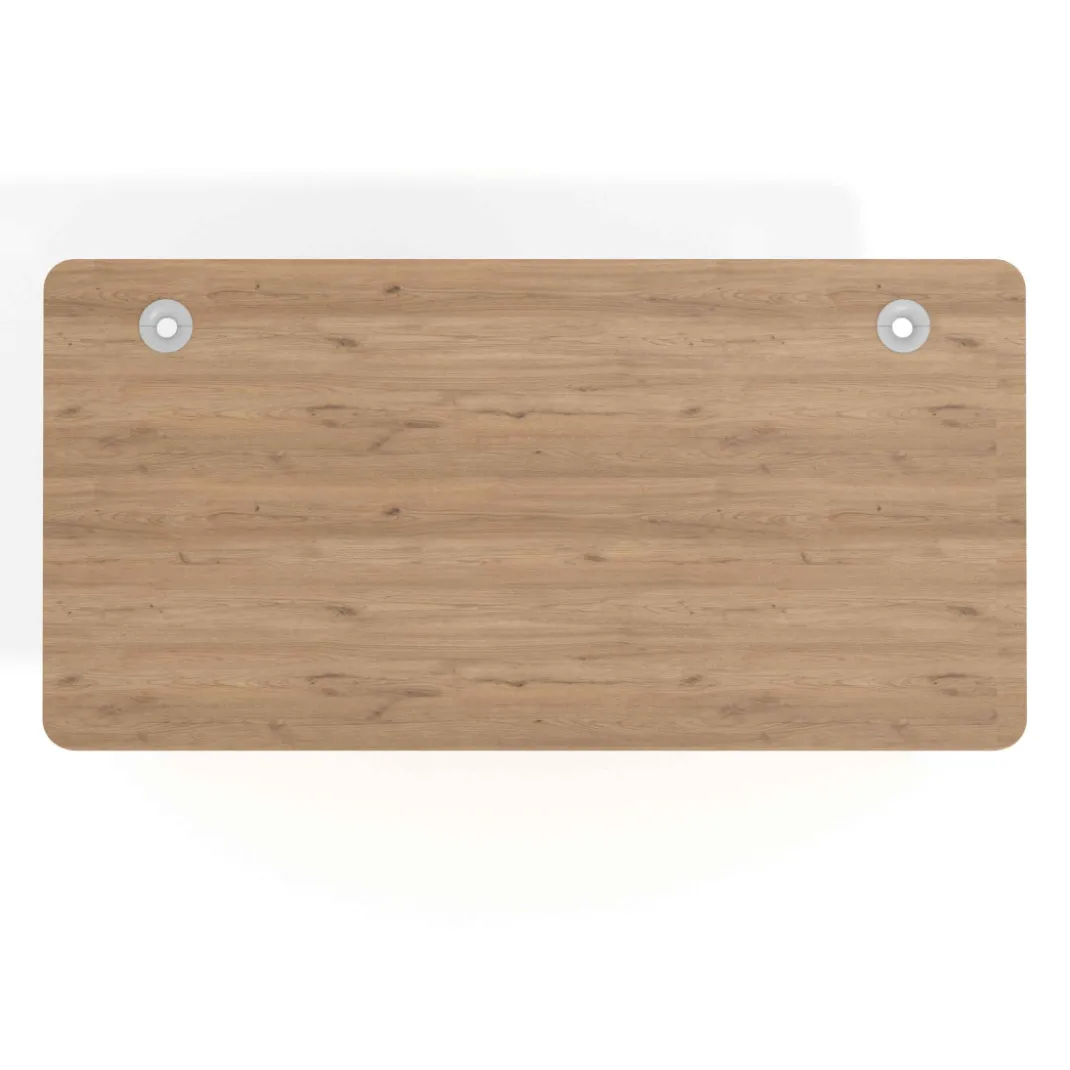 Mesa de Escritorio pata en T, fondo 80cm, estructura aluminio, sobre ergonómico