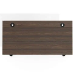 Mesa de Escritorio pata en T, fondo 68cm, estructura negra, sobre recto