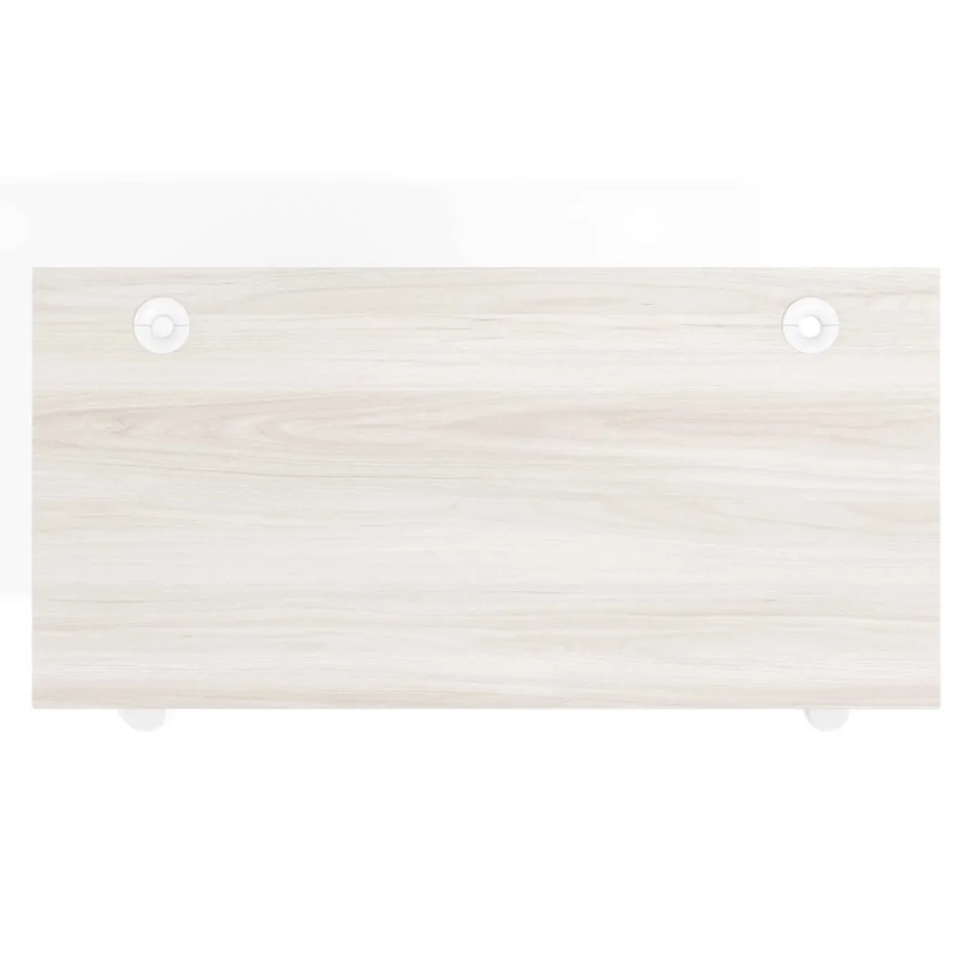 Mesa de Escritorio pata en T, fondo 68cm, estructura blanca, sobre recto