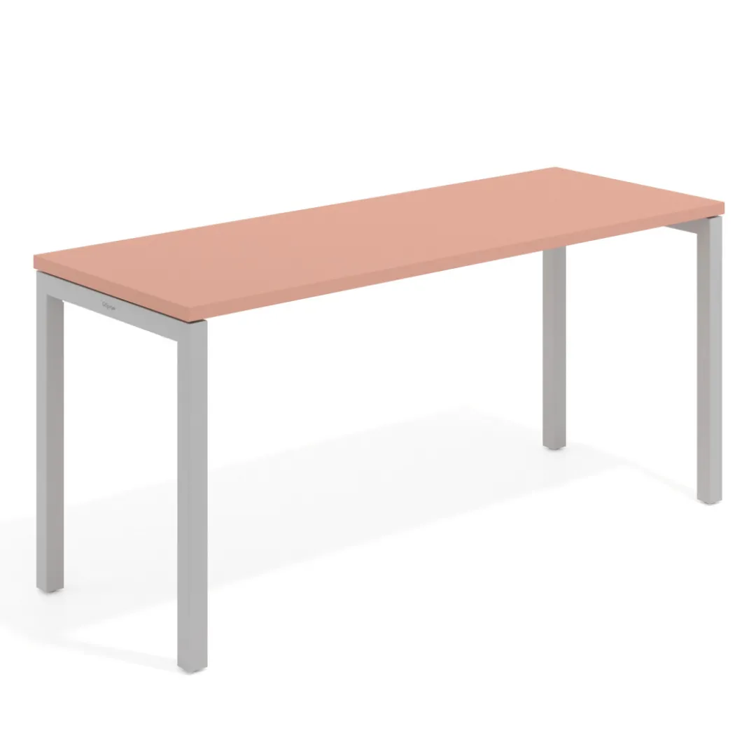 Mesa de escritorio pequeña Kube fondo 60cm estructura aluminio