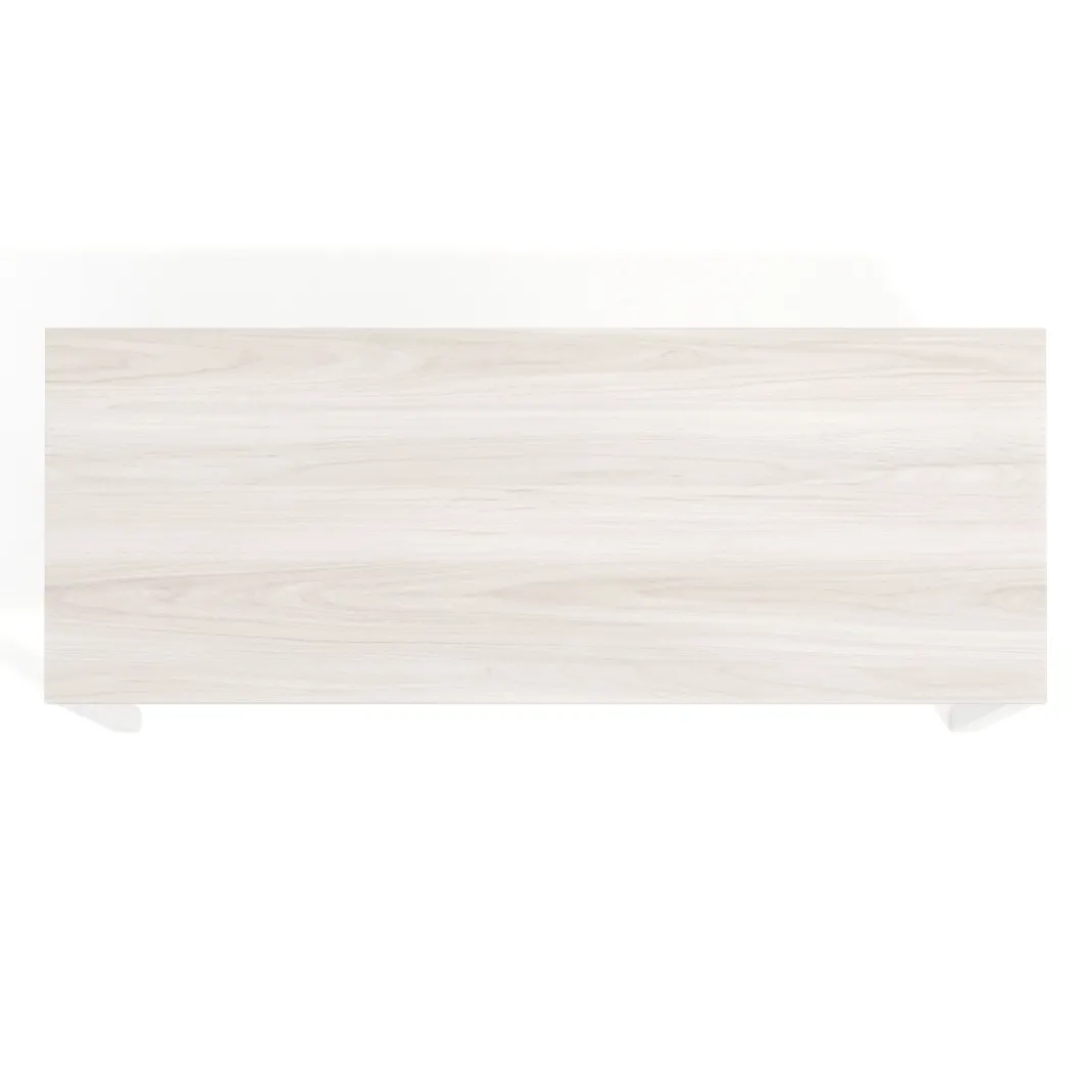 Mesa de escritorio pequeña Kube fondo 60cm estructura blanca