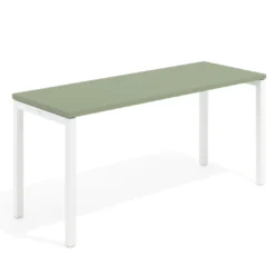 Mesa de escritorio pequeña Kube fondo 60cm estructura blanca
