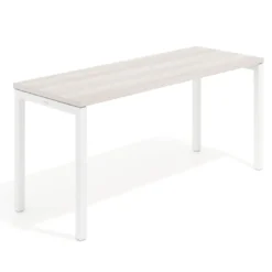 Mesa de escritorio pequeña Kube fondo 60cm estructura blanca