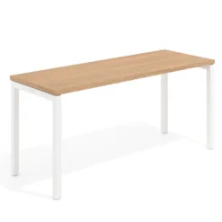 Mesa de escritorio pequeña Kube fondo 60cm estructura blanca