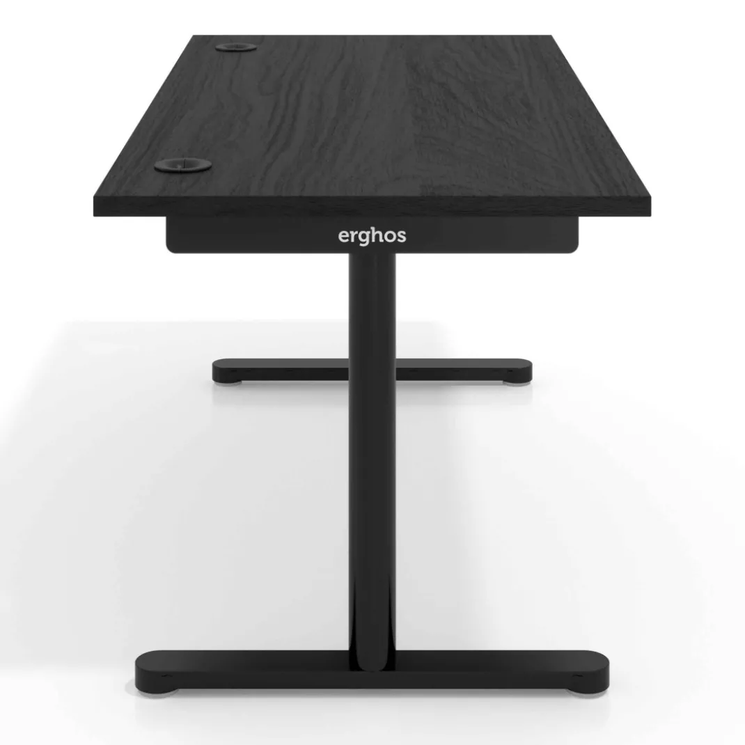 Mesa de Escritorio Tdesk, fondo 80cm, estructura negra, sobre recto