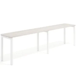 Mesa de formación progresiva doble Kube, fondo 50cm, estructura blanco