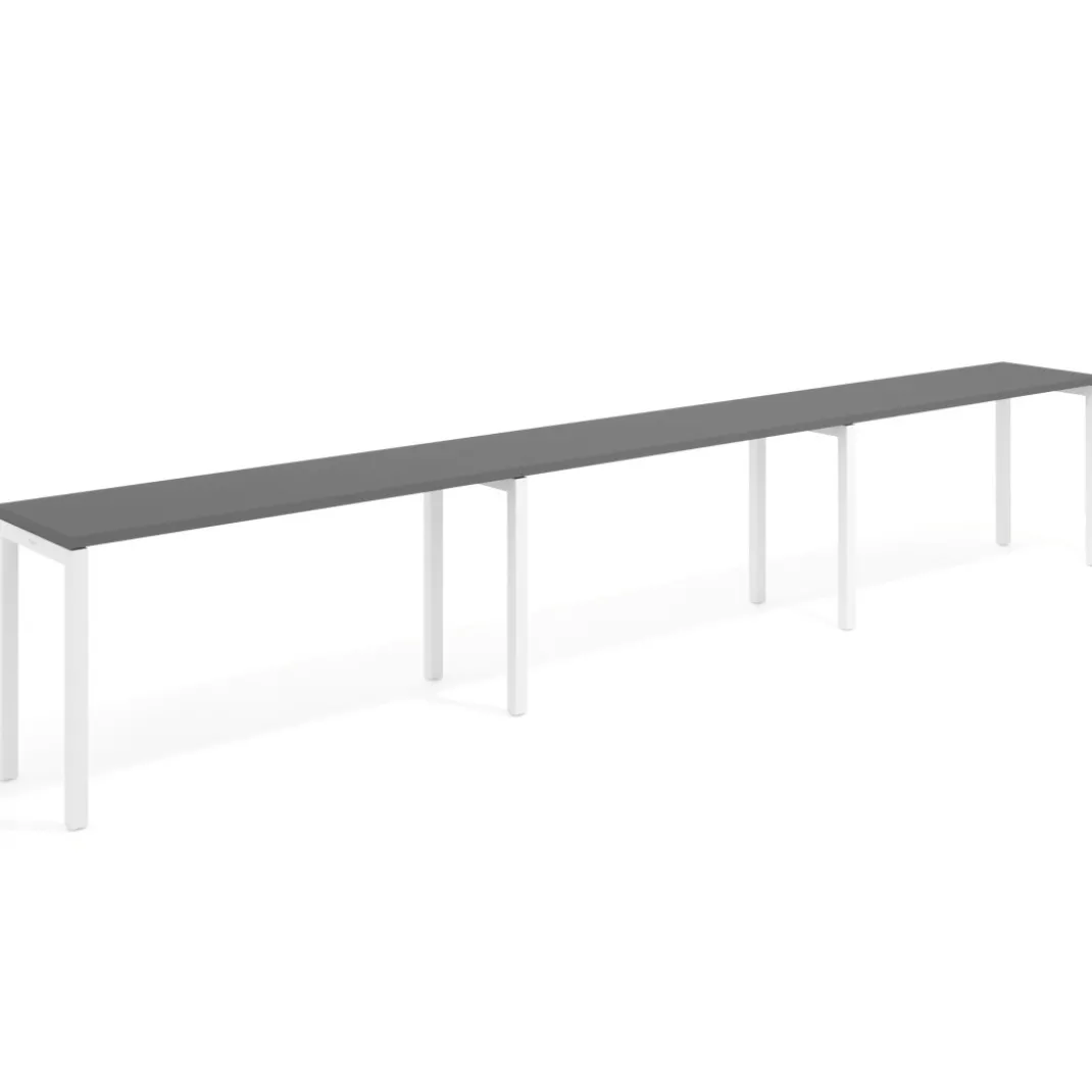 Mesa de formación progresiva triple Kube, fondo 50cm, estructura blanco